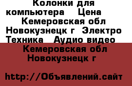 Колонки для компьютера  › Цена ­ 100 - Кемеровская обл., Новокузнецк г. Электро-Техника » Аудио-видео   . Кемеровская обл.,Новокузнецк г.